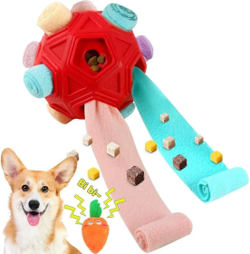 Interactive Snuffle Ball Dog Treat Dispenser (Color2: Red/Blue/Pink)