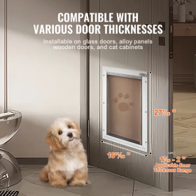 Thru-Door Doggie Doors with Magnetic Flap (Size: X-Large)