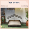 Elevated Covered Wicker Dog Bed