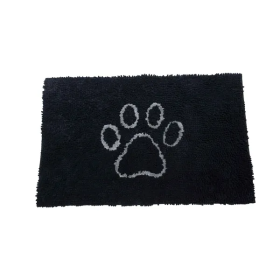 Dog Decor Door Mat (Color: Black Hue, Size: Small)