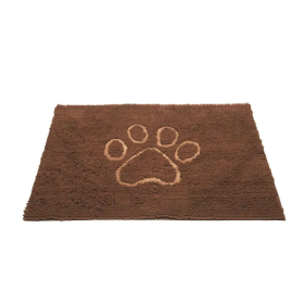 Dog Decor Door Mat (Color: Mocha Brown, Size: Small)