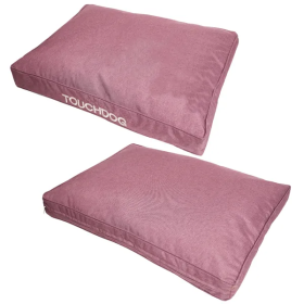 Water-Resistant Rectangular Raised Dog Pillows (Color: Pink, Size: Small)