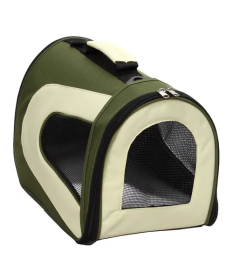 Airline Approved Folding Dog Carrier (Color: Green, Size: Large)