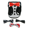 Choke Free Dog Harness - Tuxedo with 4 Interchangeable Bows