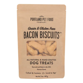 Portland Pet Food Company Dog Treats Biscuit - Case Of 6 - 5 Oz (Flavours: Bacon)