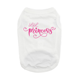 Lil Princess Dog Shirt - White (Size: X-Small)