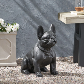 Garden Dog Sculpture (Color: Black)