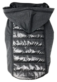 Stretch and Quick-Dry Dog Coat with Pop out Hood (Color: Black, Size: X-Small)