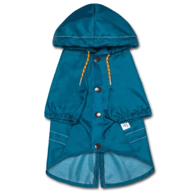 Split-Vent Waterproof Rain Gear For Dogs (Color: Blue, Size: X-Small)