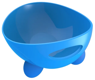 Modern Tilted Dog Food Bowls (Color: Blue)