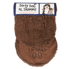XL Dirty Dog Shammy Towel (Color: Brown, Size: X-Large)