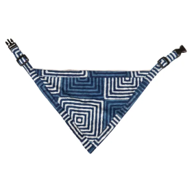 Unbugz-It Flea and Tick Bandana (Color2: Blue Square, Size: Small)
