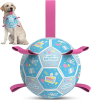 Dog Fetch Toys - 8" Soccer Ball with Straps