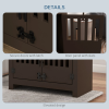 Elevated Dog Bowls with Stylish Storage Cabinet