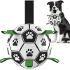Dog Fetch Toys -  6" Soccer Ball with Straps
