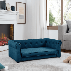 Modern and Fashionable Sofa Dog Beds (Color: Blue)