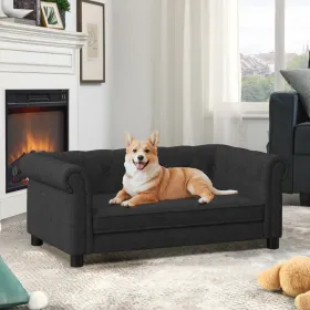 Fashionable Sofa Dog Bed (Color: Black)