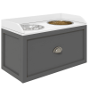 Elevated Dog Bowls with Storage Drawer