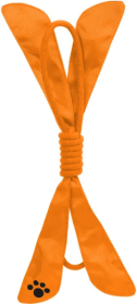 Squeak Rope Dog Chew Toys (Color: Orange)