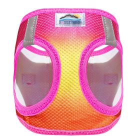 Choke Free Step-In Dog Harnesses - Ombre Collection (Color: Raspberry Pink and Orange, Size: Small)