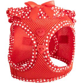 Choke Free Step-In Dog Harnesses - Polka Dot Collection (Color: Red Polka Dot, Size: Small)