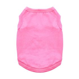 Cotton Tank Dog Shirts (Color: Carnation Pink, Size: Small)