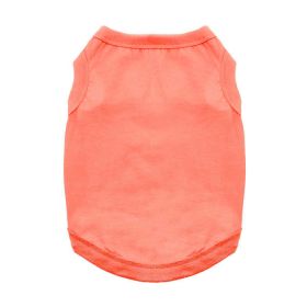 Cotton Tank Dog Shirts (Color: Coral, Size: Small)