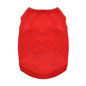 Cotton Tank Dog Shirts (Color: Flame Scarlet Red, Size: Small)