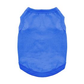 Cotton Tank Dog Shirts (Color: Nautical Blue, Size: Small)