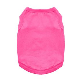 Cotton Tank Dog Shirts (Color: Raspberry Sorbet, Size: Small)