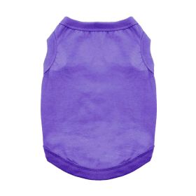 Cotton Tank Dog Shirts (Color: Ultra Violet, Size: Small)