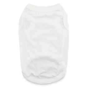 Cotton Tank Dog Shirts (Color: White, Size: Small)