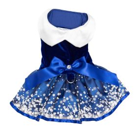 Holiday Dog Dress (Color: Snowflakes, Size: Small)