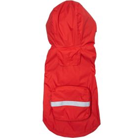 Packable Rain Gear For Dogs (Color: Red, Size: Small)