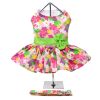 Pink Hawaiian Floral Dog Dresses with Matching Leash
