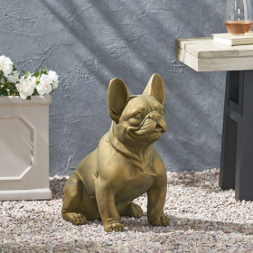 Garden Dog Sculpture (Color: Gold)