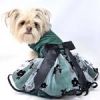 Green and Black Satin Dog Dress