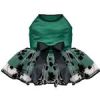 Green and Black Satin Dog Dress