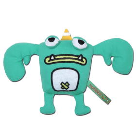 Crabby Tooth Monster Plush Dog Toy (Color: Green)