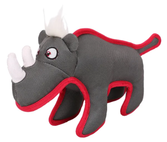 Animal Plush Chew Dog Toy (Color: Grey)
