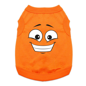 Happy Face Dog Shirt - Sunset Orange (Size: X-Small)