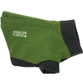 Highline Fleece Dog Coat (Color: Two Tone Green, Size: Size 8)