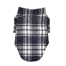 Flannel Dog Shirt - Black and White Plaid (Size: Small)