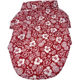 Hawaiian Camp Dog Shirt - Aloha Red (Size: Small)