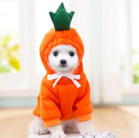Cute Fruit Dog Clothes For Small Dogs Hoodies Winter Warm Fleece Pet Clothing (Option: 3 Style-S)