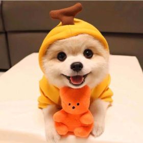 Cute Fruit Dog Clothes For Small Dogs Hoodies Winter Warm Fleece Pet Clothing (Option: 7 Style-S)