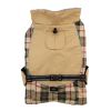 All-Weather Dog Coat - Beige Plaid