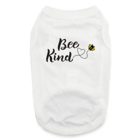 Bee Kind Dog Shirt - White (Size: Small)