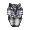Flannel Dog Shirt - Black and White Plaid