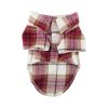 Flannel Dog Shirt - Red and White Plaid